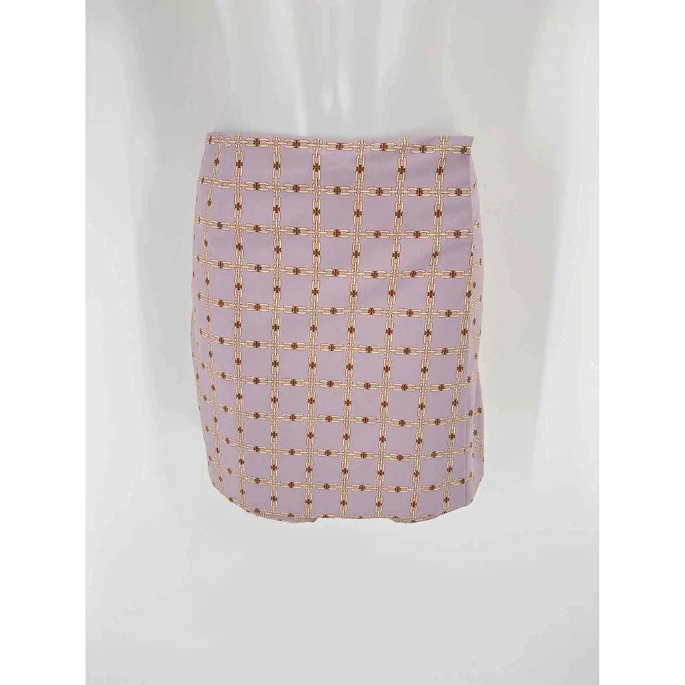 Size 10 Tory Burch Purple Print Skirt